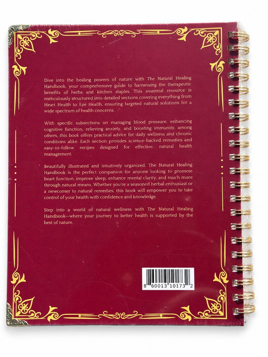 The Natural Healing Handbook herbal remedies book, still in plastic wrap
