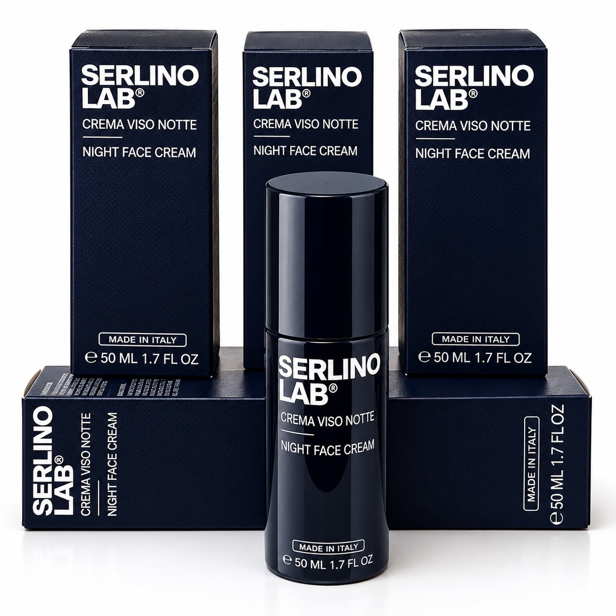Serlino Lab Italian overnight moisturizer, 1.7 oz pump bottle with box