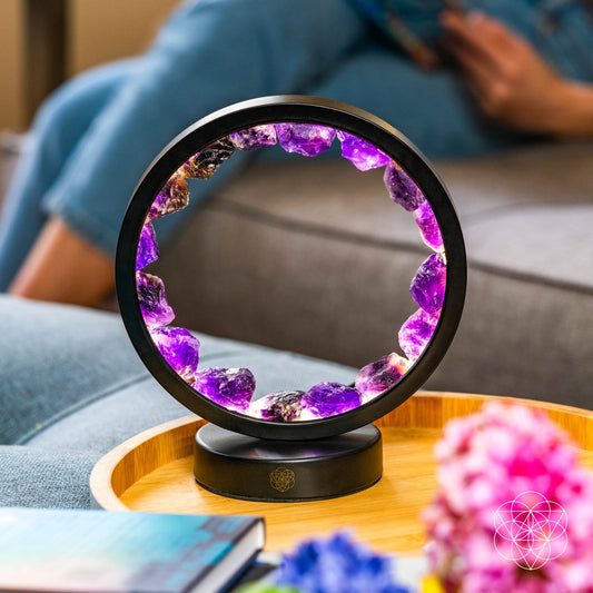 Conscious Items I Am At Peace Amethyst Lamp