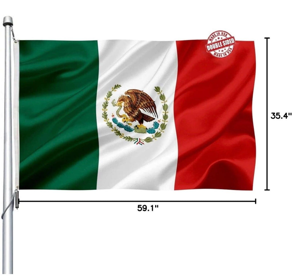 Mexico Flag 3x5 Double Sided — Bold Color. Built to Show