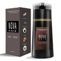 Nova Hair Dye Shampoo 3-in-1 Gray Coverage Men & Women Dark Brown