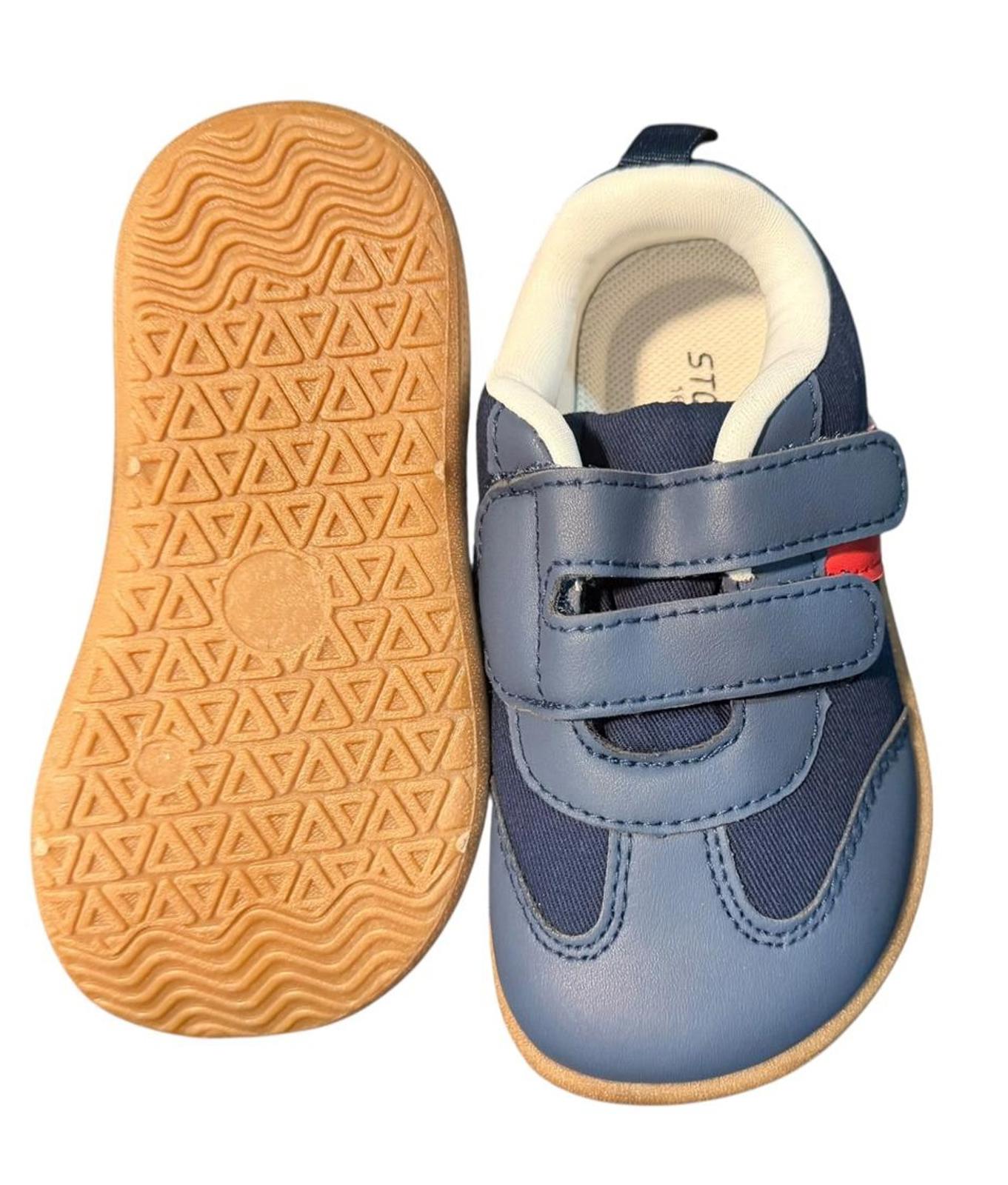 Toddler Blue Soft Sole Shoes with Wide Toe Box Size 7