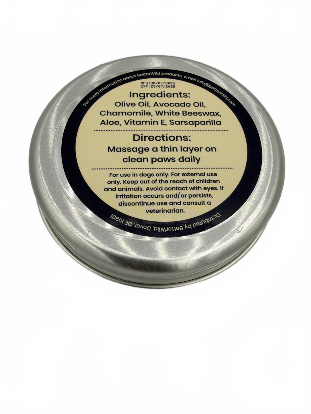 Better wild Paw Balm 100g, New
