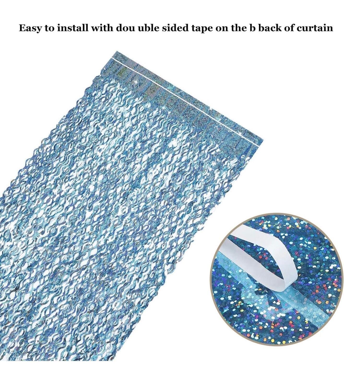 Shimmering Wavy Tinsel Backdrop