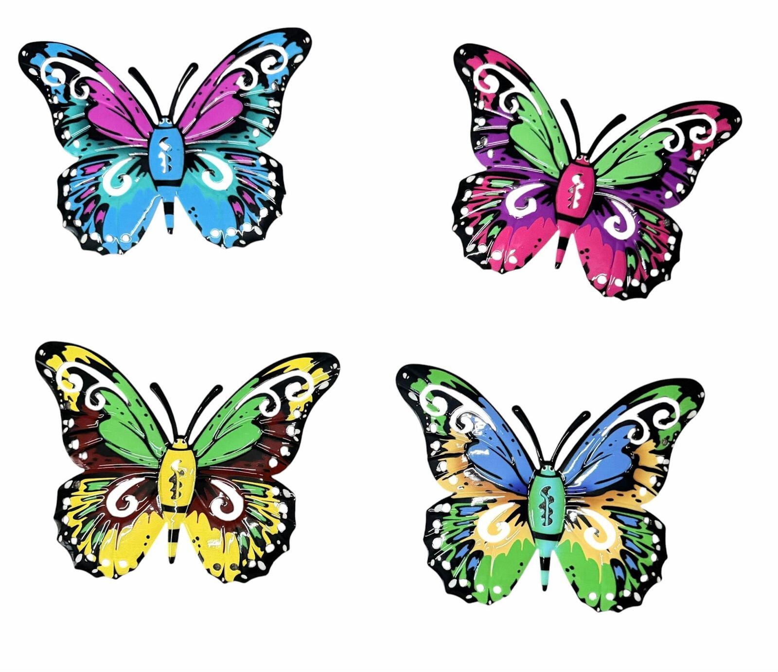 Colorful Decorative Butterfly Wall Art Set of 4