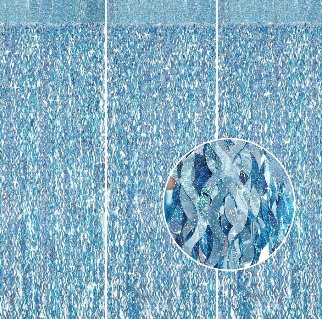 Shimmering Wavy Tinsel Backdrop