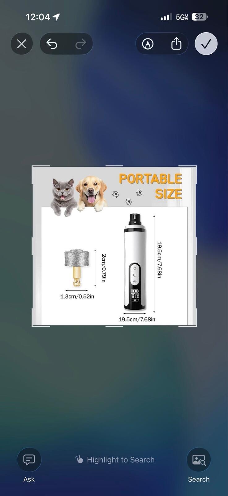 Silent Pet Nail Grinder USB Rechargeable Low Noise Trimmer
