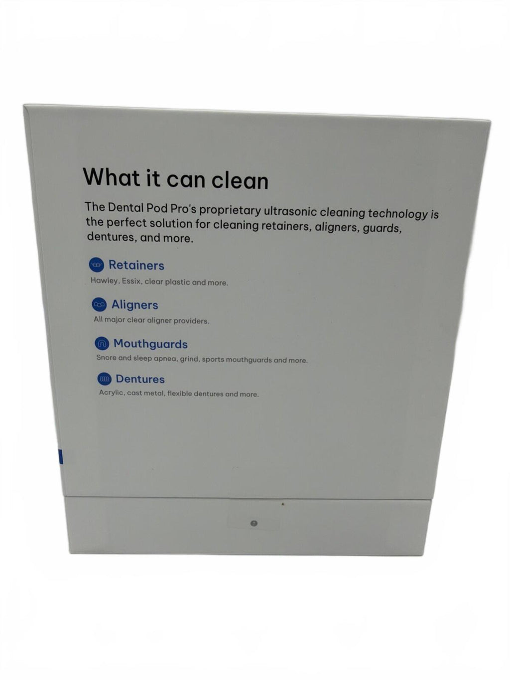 Zima Dental Pod Pro Ultrasonic Retainer Cleaner Machine White New