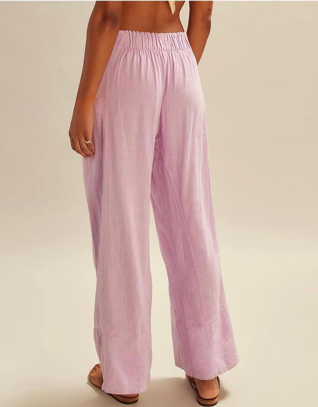 Soft Pink Wide Leg Pants (3XL) — Effortless, Flowing, All Day Comfort