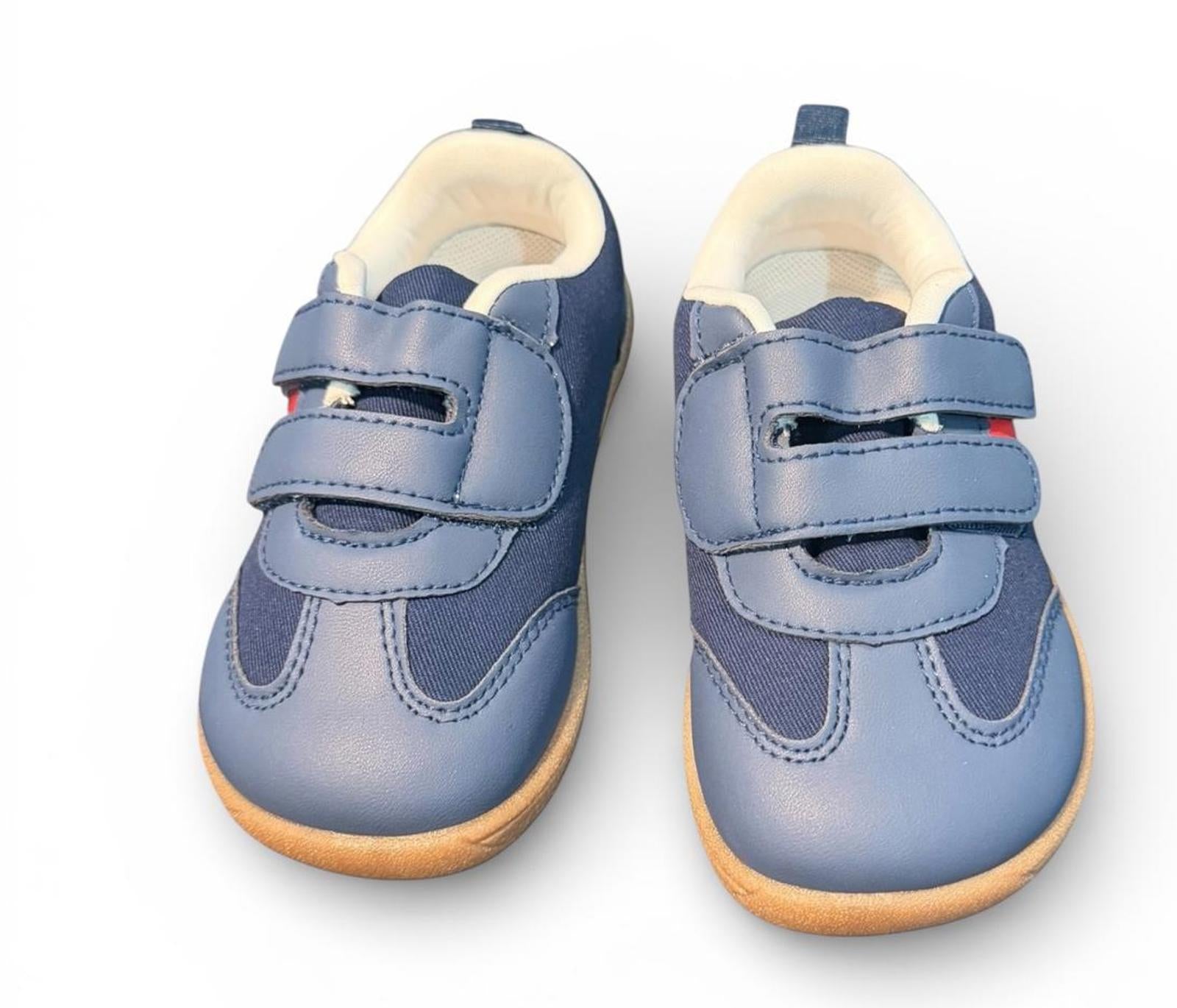 Toddler Blue Soft Sole Shoes with Wide Toe Box Size 9