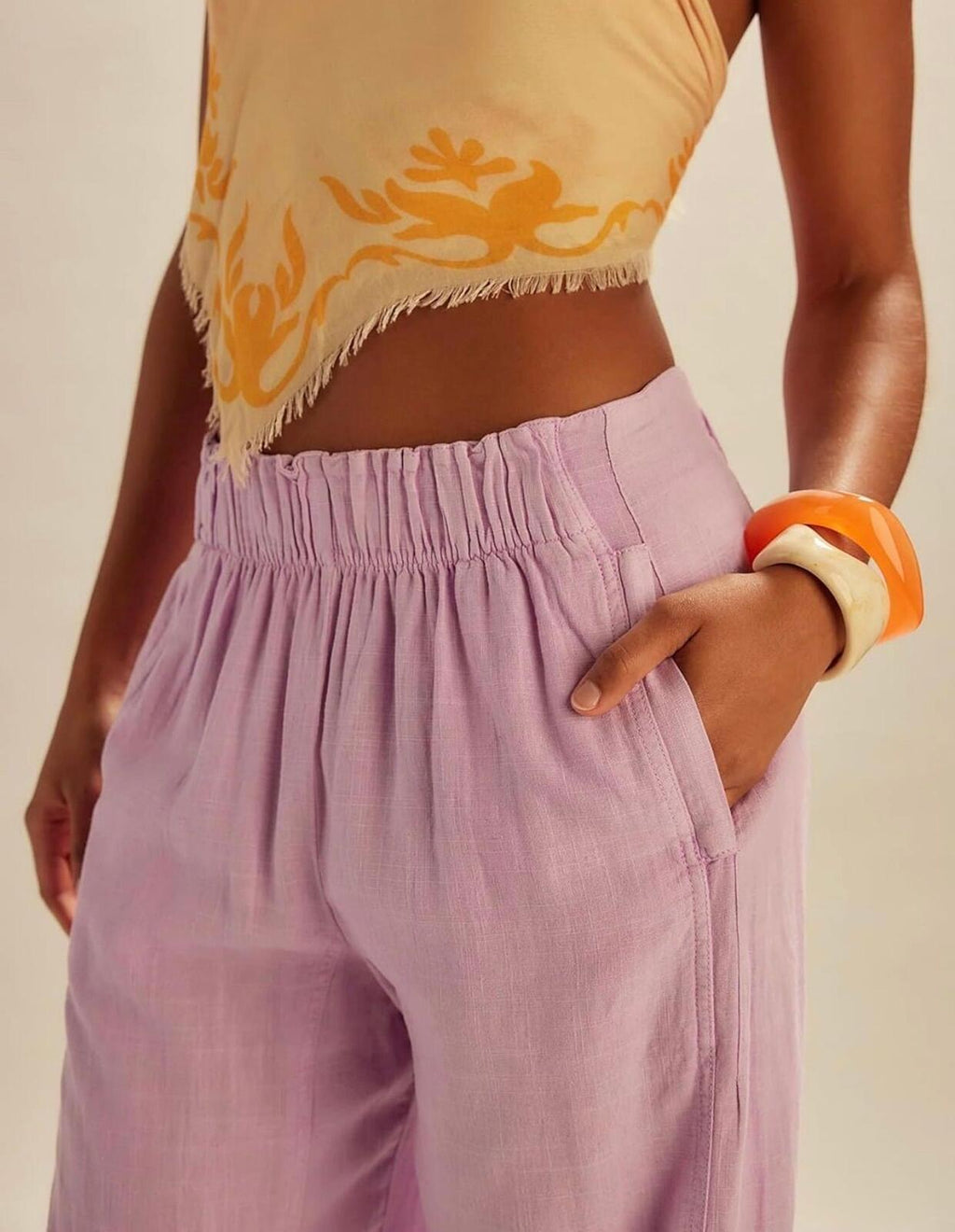 Soft Pink Wide Leg Pants (3XL) — Effortless, Flowing, All Day Comfort