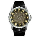 Black Gold Statement Watch | Bold Dial | Everyday Flex Piece