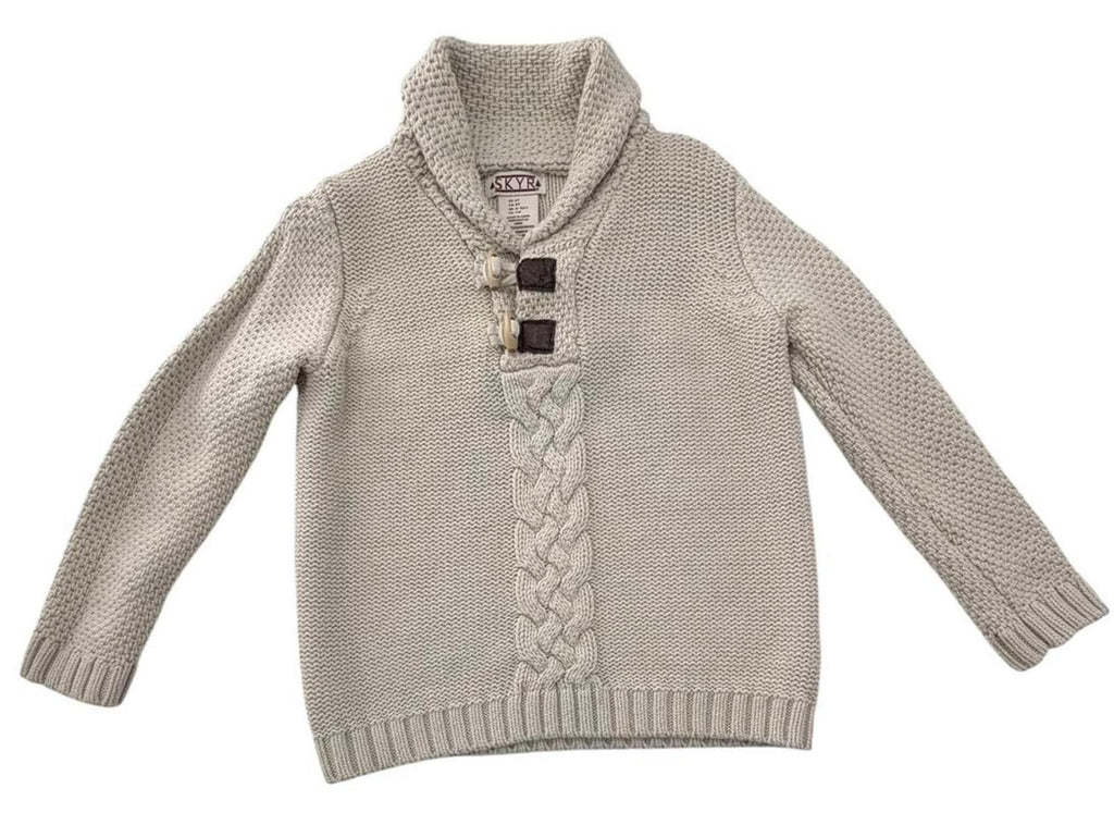 SKYR Biys Cream Cable Knit Zip Sweater — Cozy, Classic, Ready to Wear