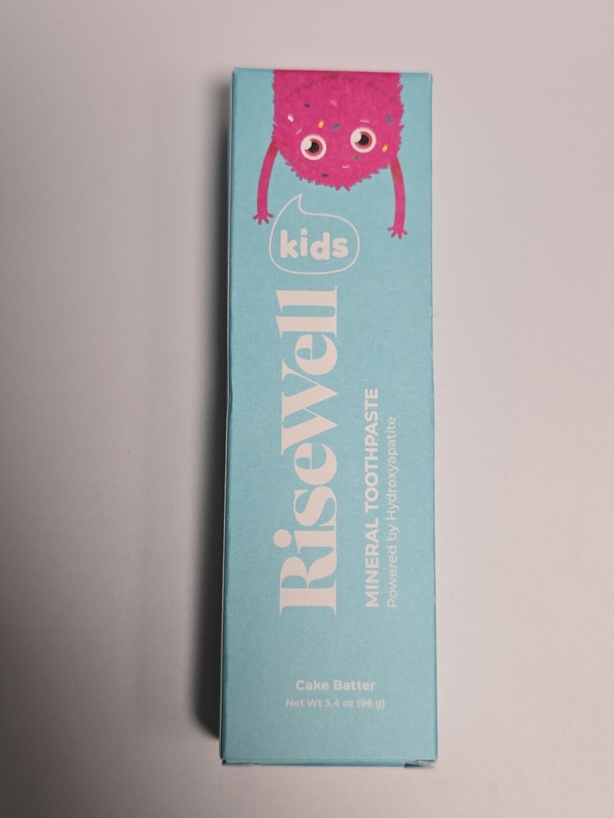 RiseWell Kids Mineral Toothpaste Natural Hydroxyapatite Cake Batter 3.4 oz