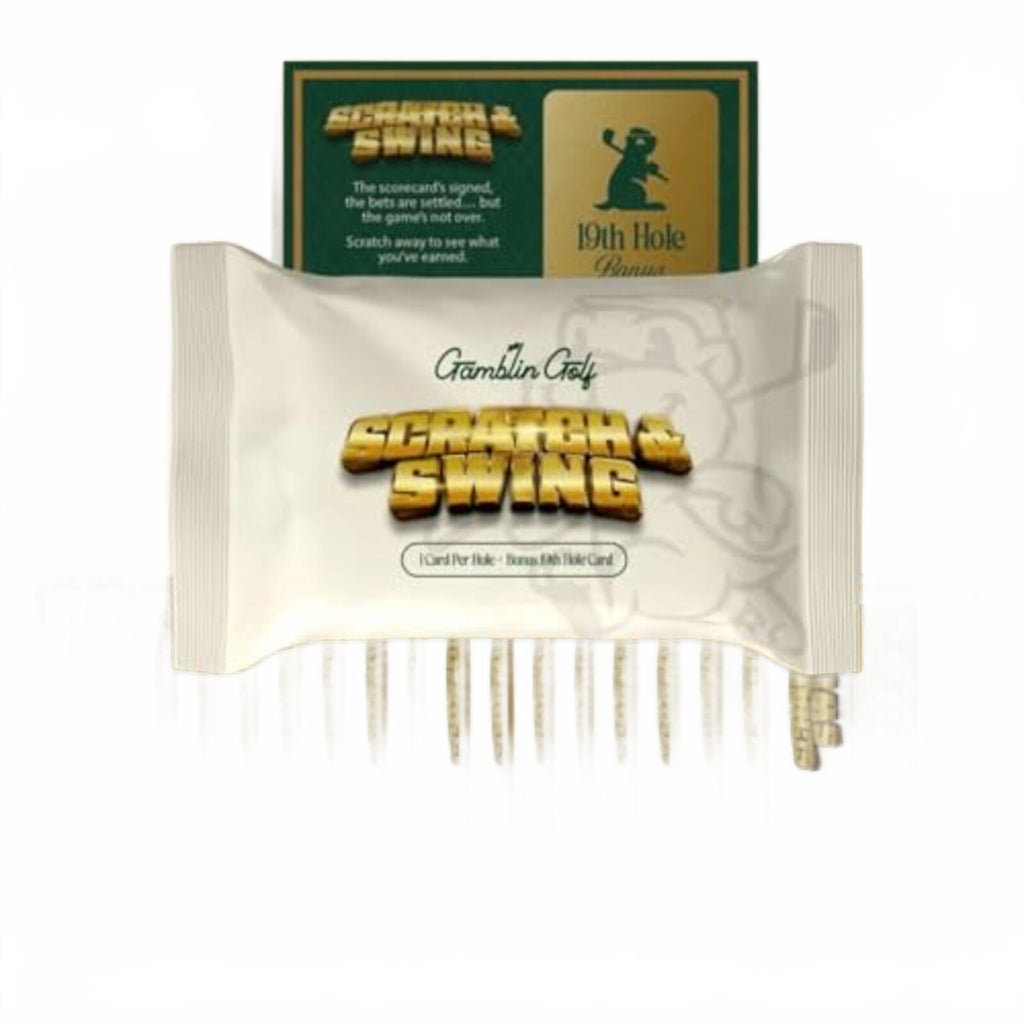 Scratch & Swing Golf Game | 18 Challenge Cards, Fits Bag, No App, Gift