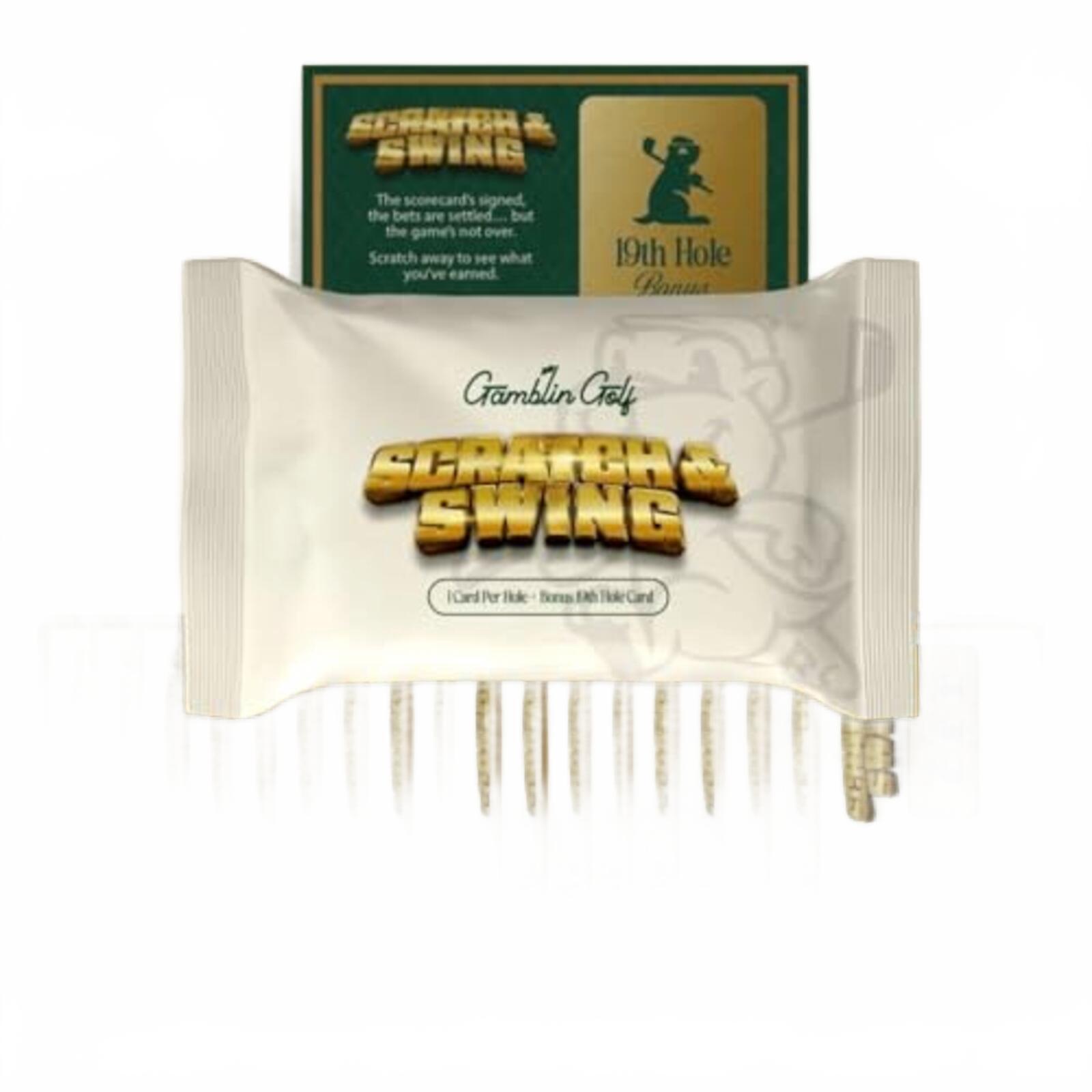 Scratch & Swing Golf Game | 18 Challenge Cards, Fits Bag, No App, Gift