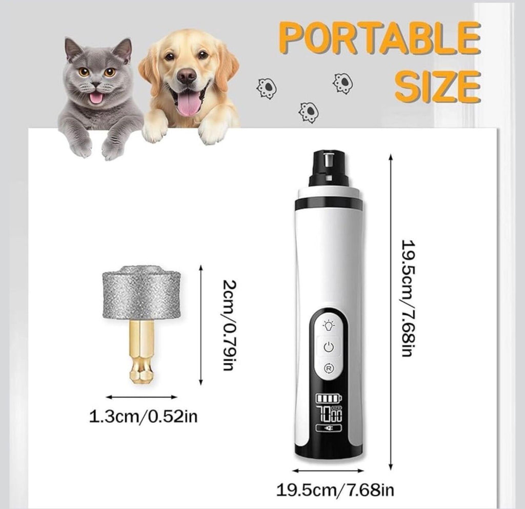 Silent Pet Nail Grinder USB Rechargeable Low Noise Trimmer