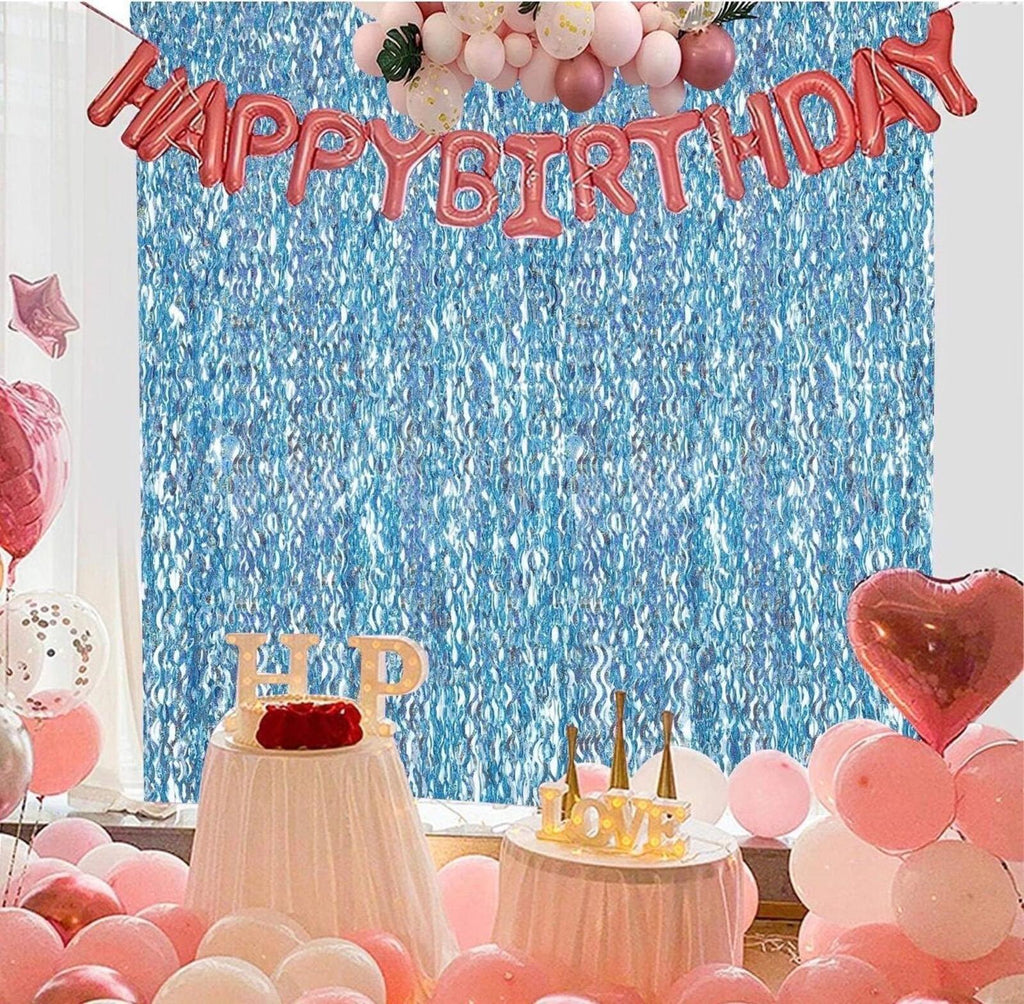 Shimmering Wavy Tinsel Backdrop