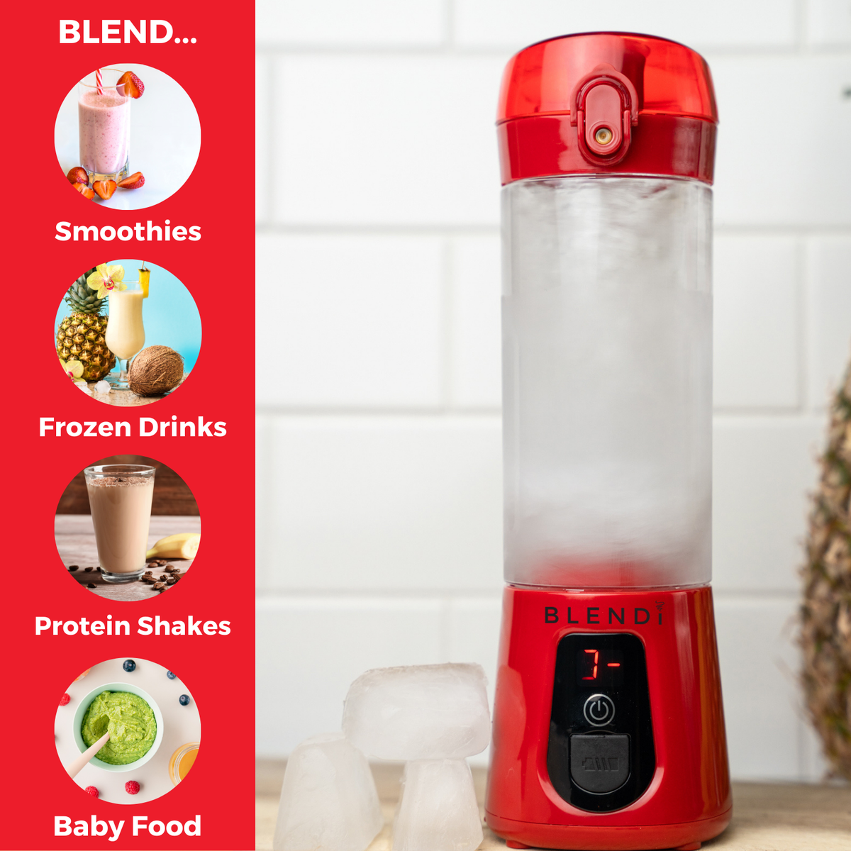 BLENDi Pro+ Ice Crushing Portable Blender, 17 oz