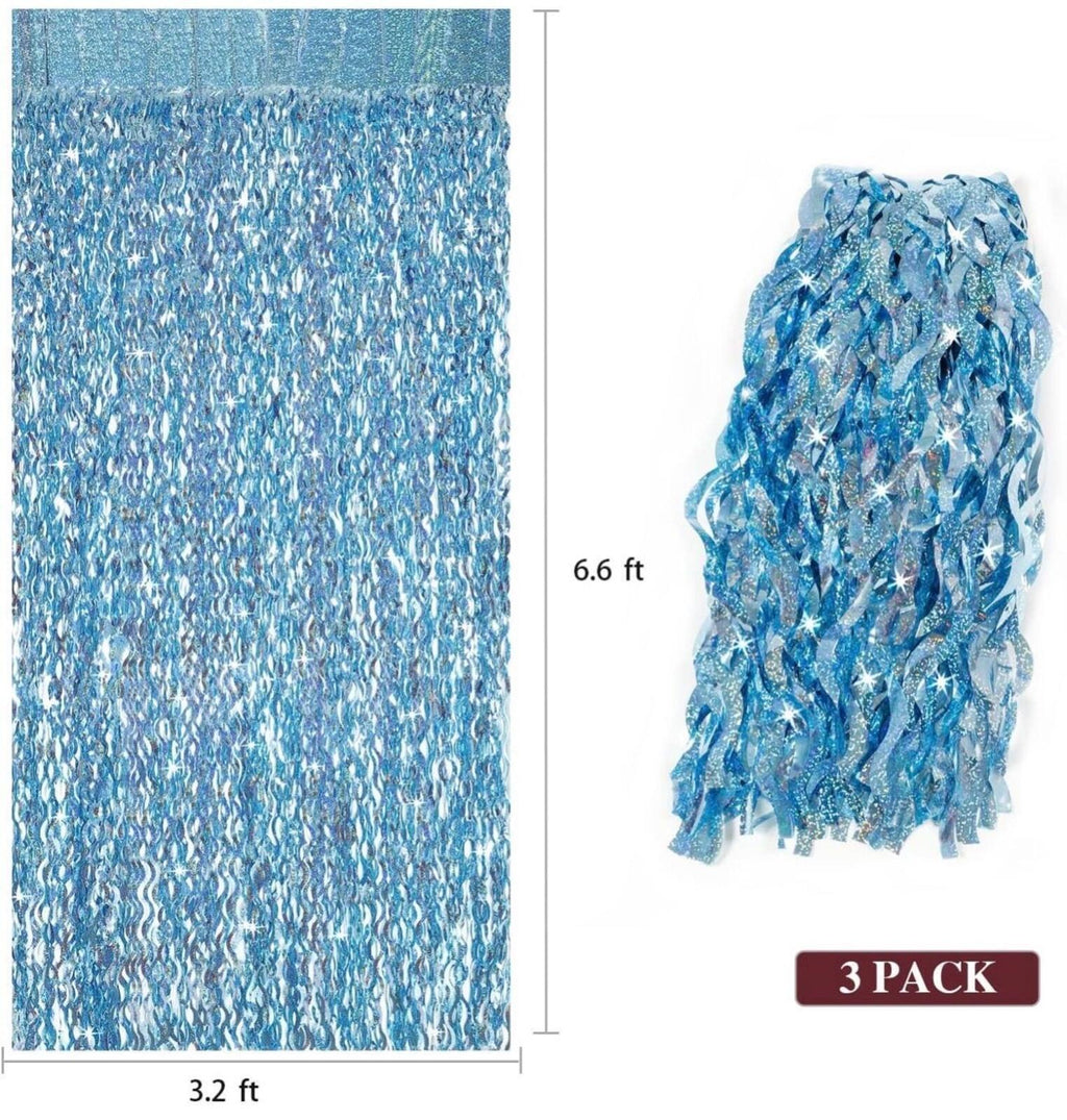 Shimmering Wavy Tinsel Backdrop