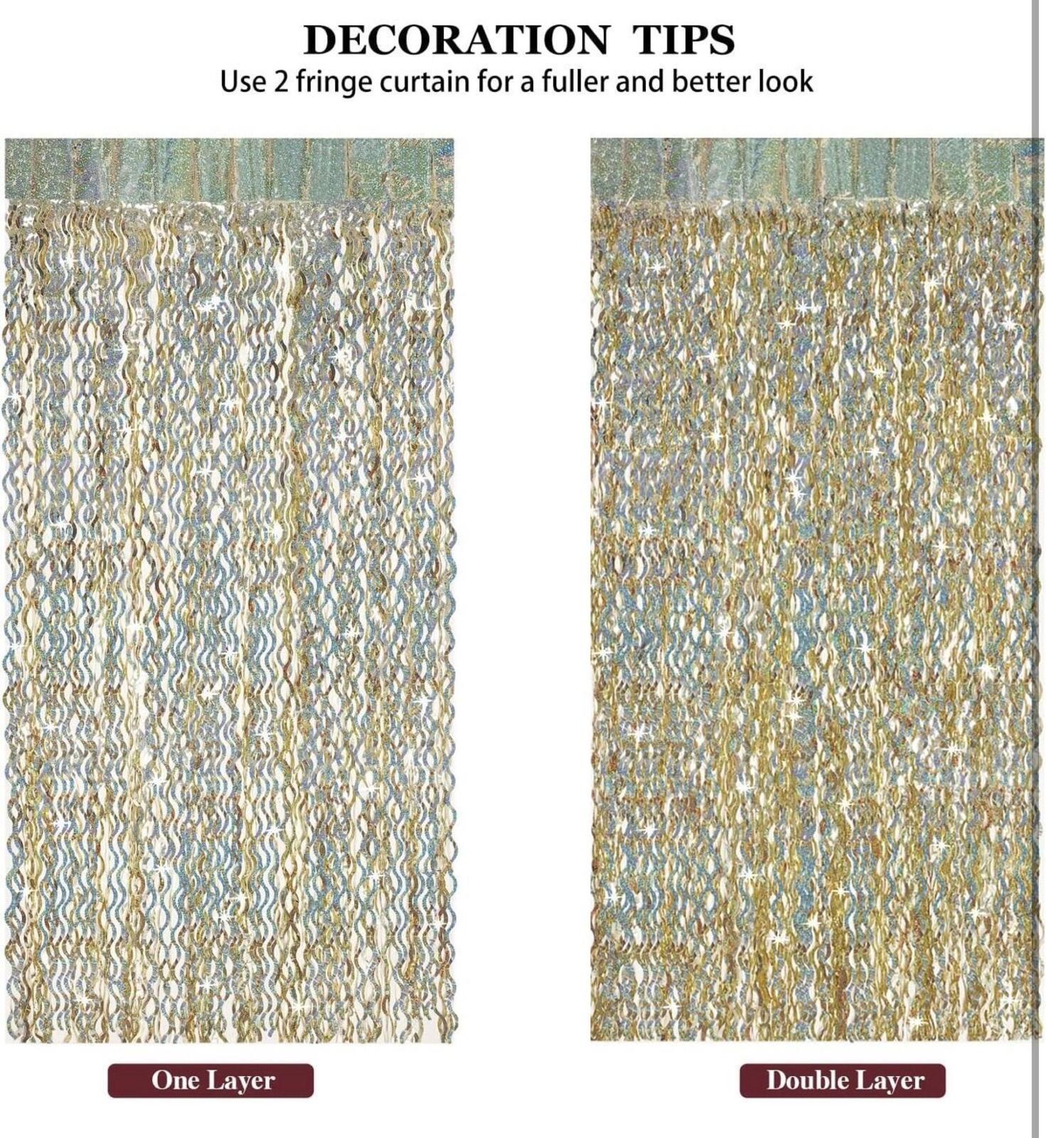 Shimmering Wavy Tinsel Backdrop