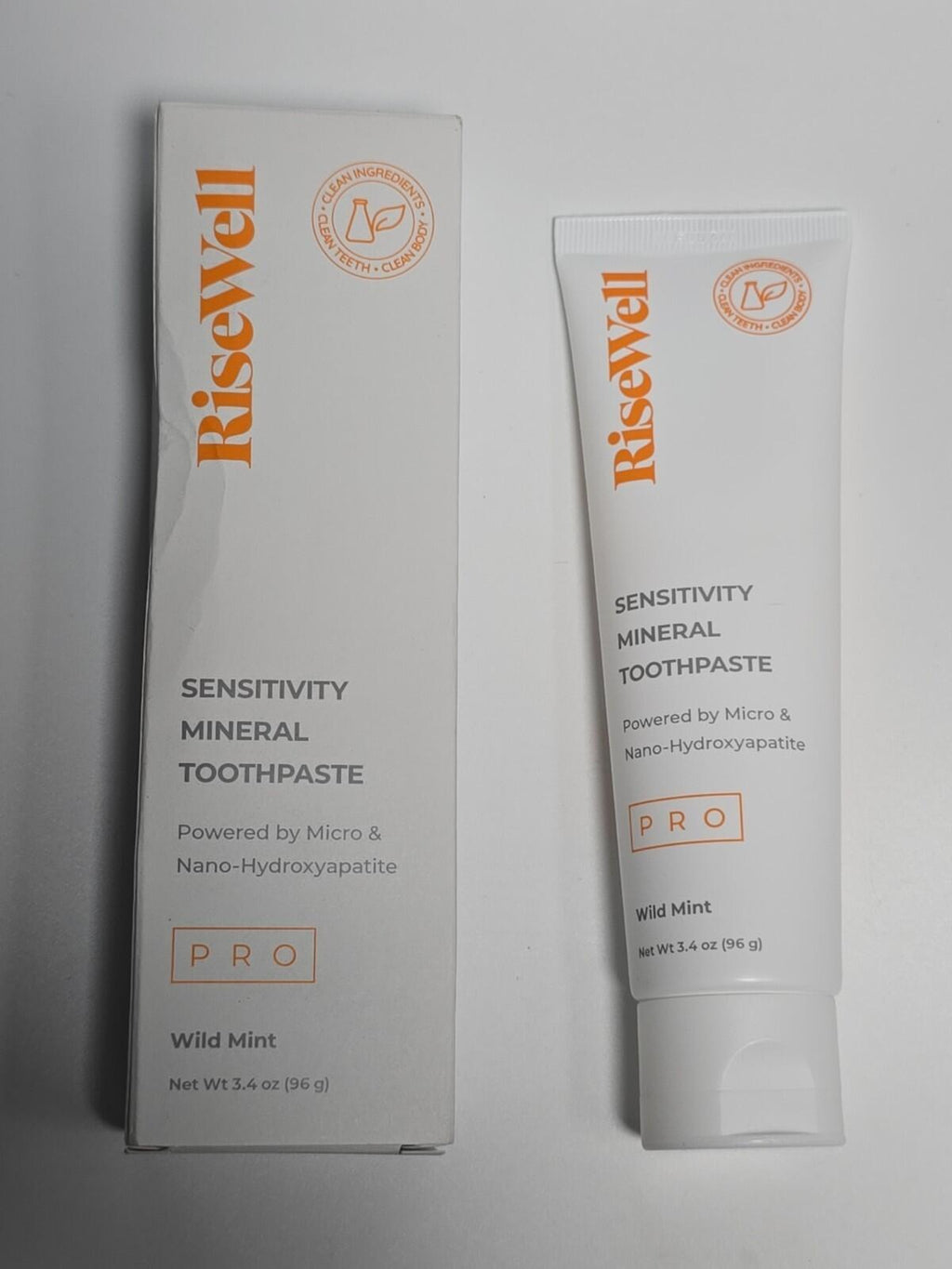 RiseWell PRO Sensitivity Mineral Toothpaste Wild Mint 3.4 oz Nano Hydroxyapatite