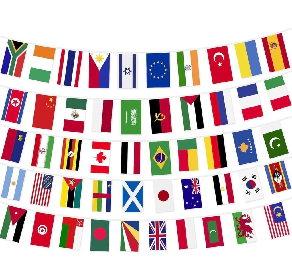 Global Vibe Flag Banner — 47.5 FT Instant Atmosphere