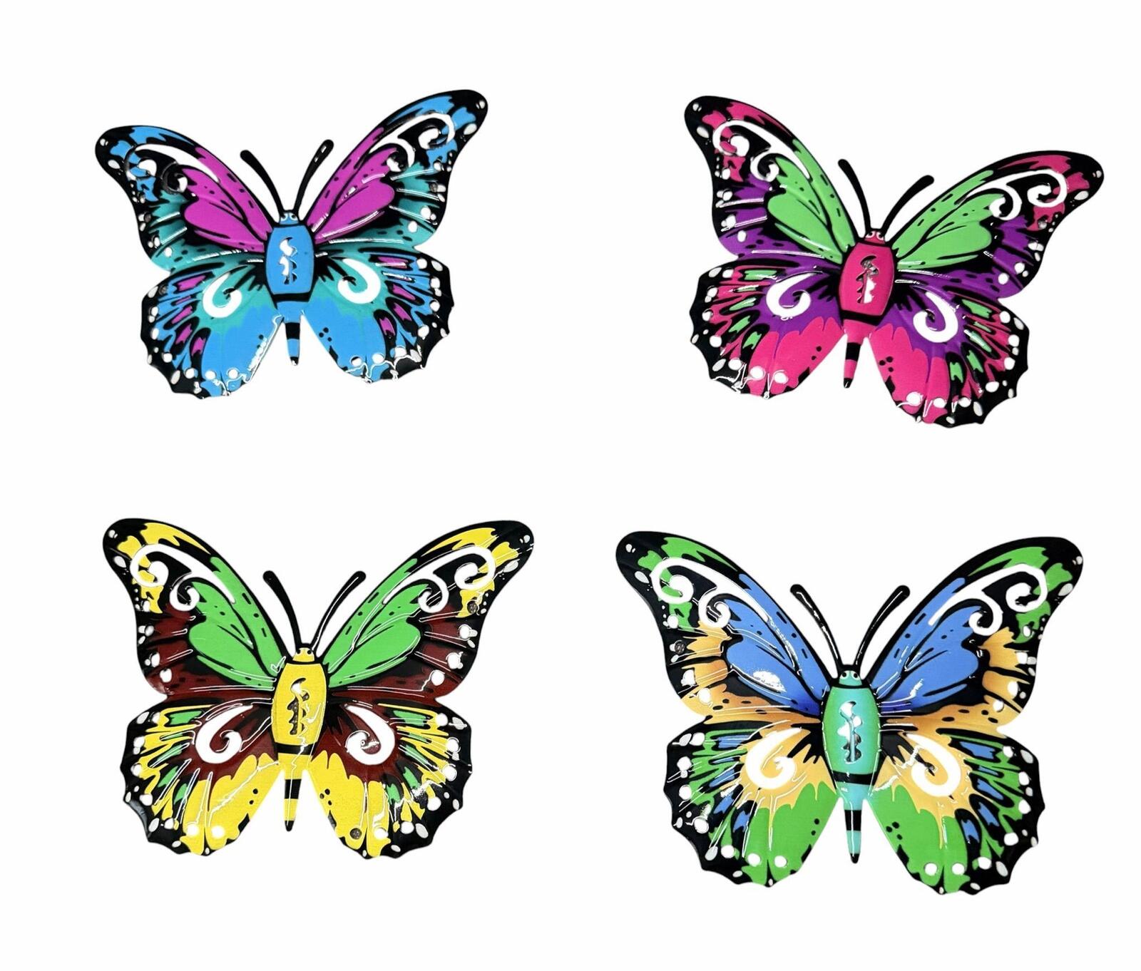 Colorful Decorative Butterfly Wall Art Set of 4