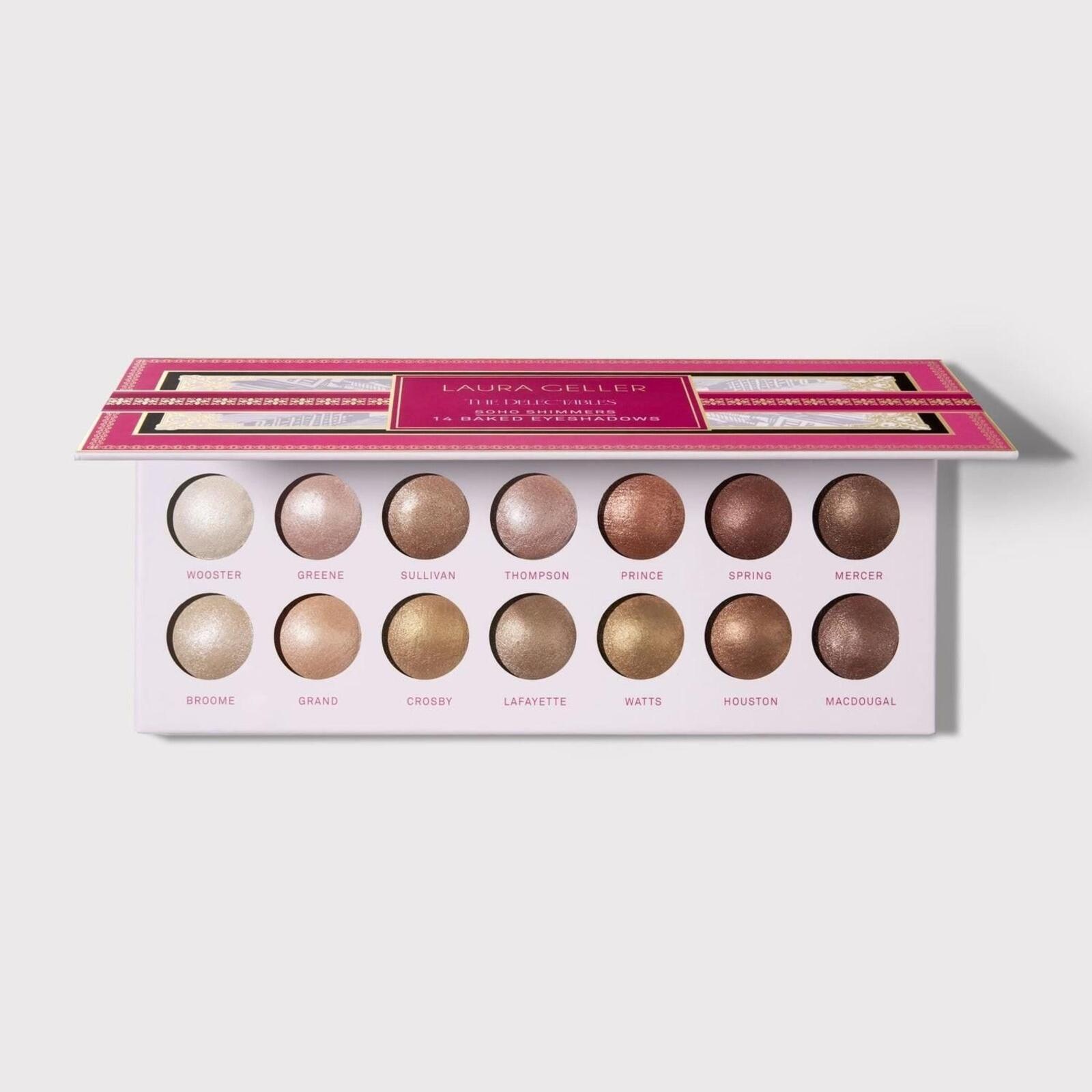 Laura Geller 14-Pan Baked Eyeshadow Palette Soho Shimmers Neutral