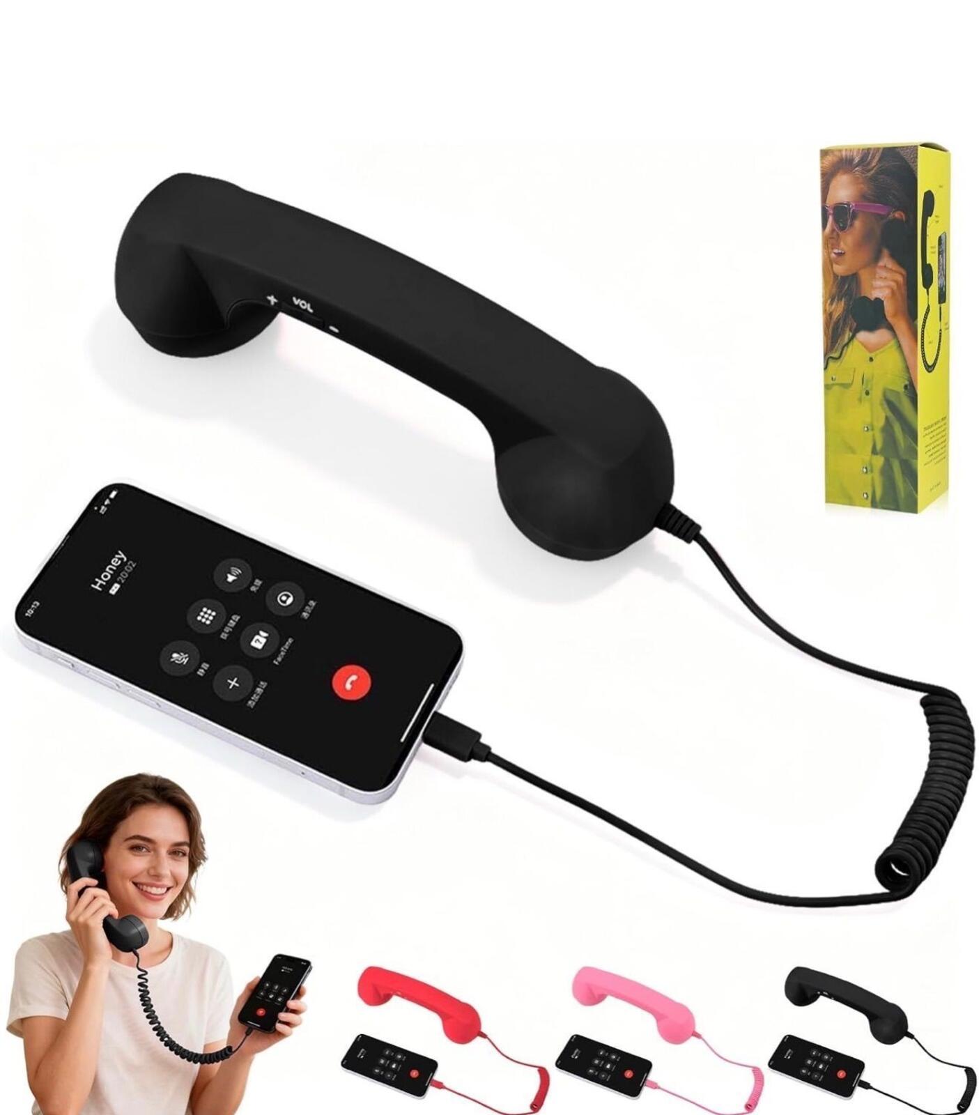 Retro Plug-In Phone Handset Clear Calls No Bluetooth Needed