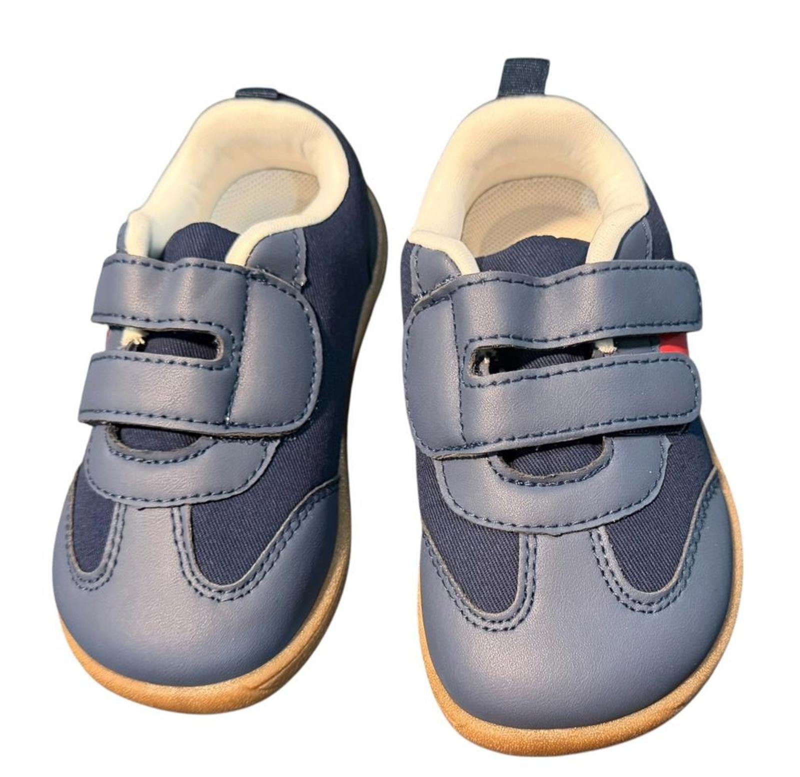 Toddler Blue Soft Sole Shoes with Wide Toe Box Size 7