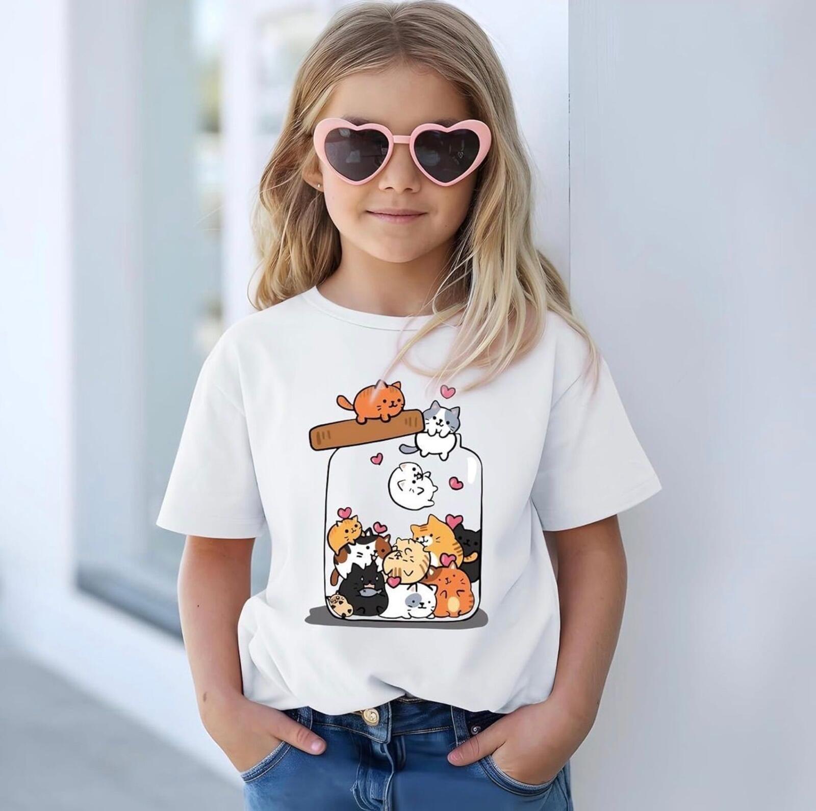 Cute Cat Graphic Tee (5–6Y) — Soft, Fun, Everyday Easy