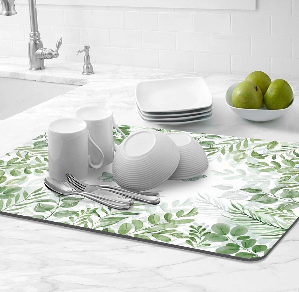LOKHOM Spring Bloom Dish Drying Mat – Super Absorbent