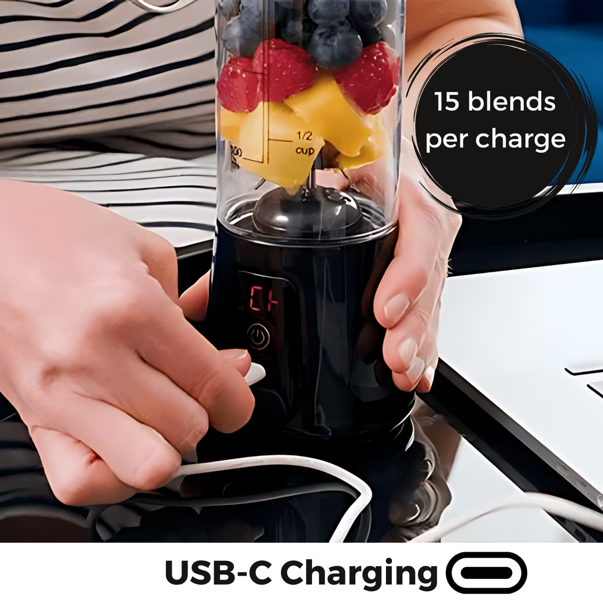 BLENDi Pro+ Ice Crushing Portable Blender, 17 oz