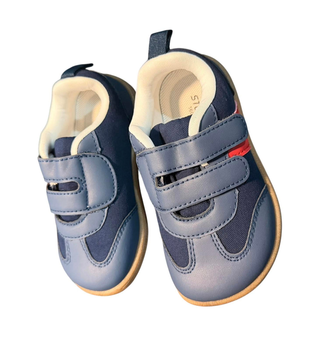 Toddler Blue Wide Toe Box Shoes with Zero Drop Sole for Healthy Foot Development