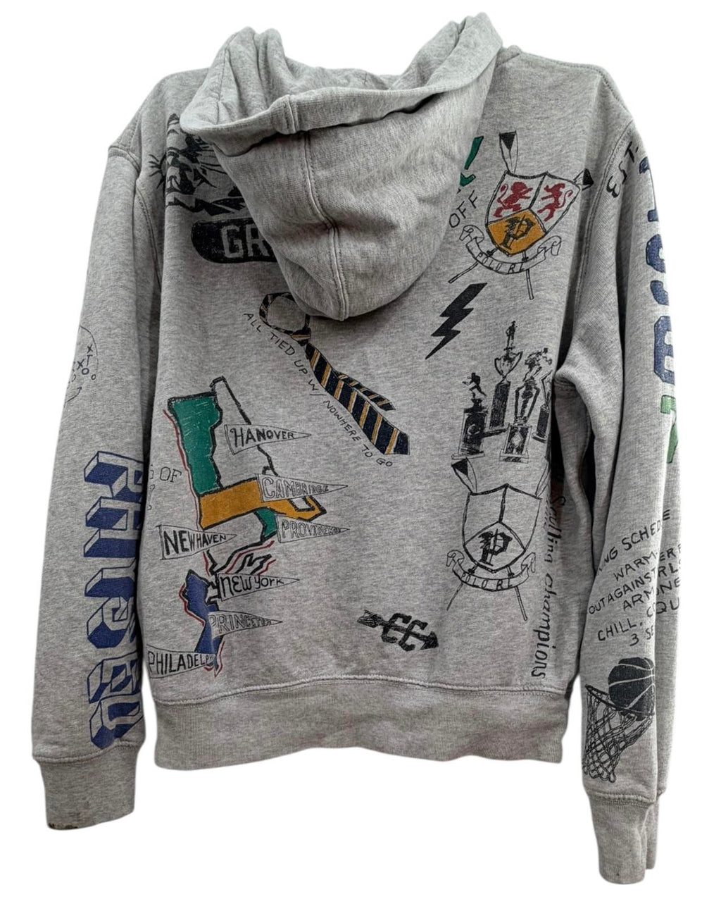Polo Ralph Lauren Boys Graffiti Full-Zip Hoodie Gray Size M (10-12)