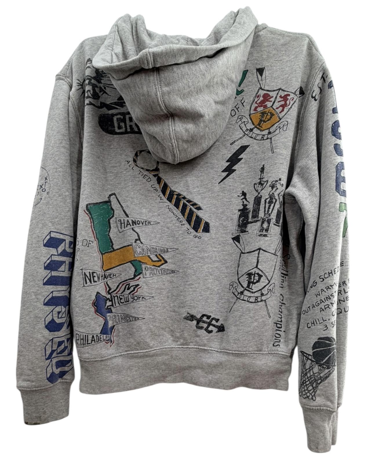 Polo Ralph Lauren Boys Graffiti Full-Zip Hoodie Gray Size M (10-12)