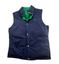Polo Reversible Puffer Vest Navy Green Sz M;10-12