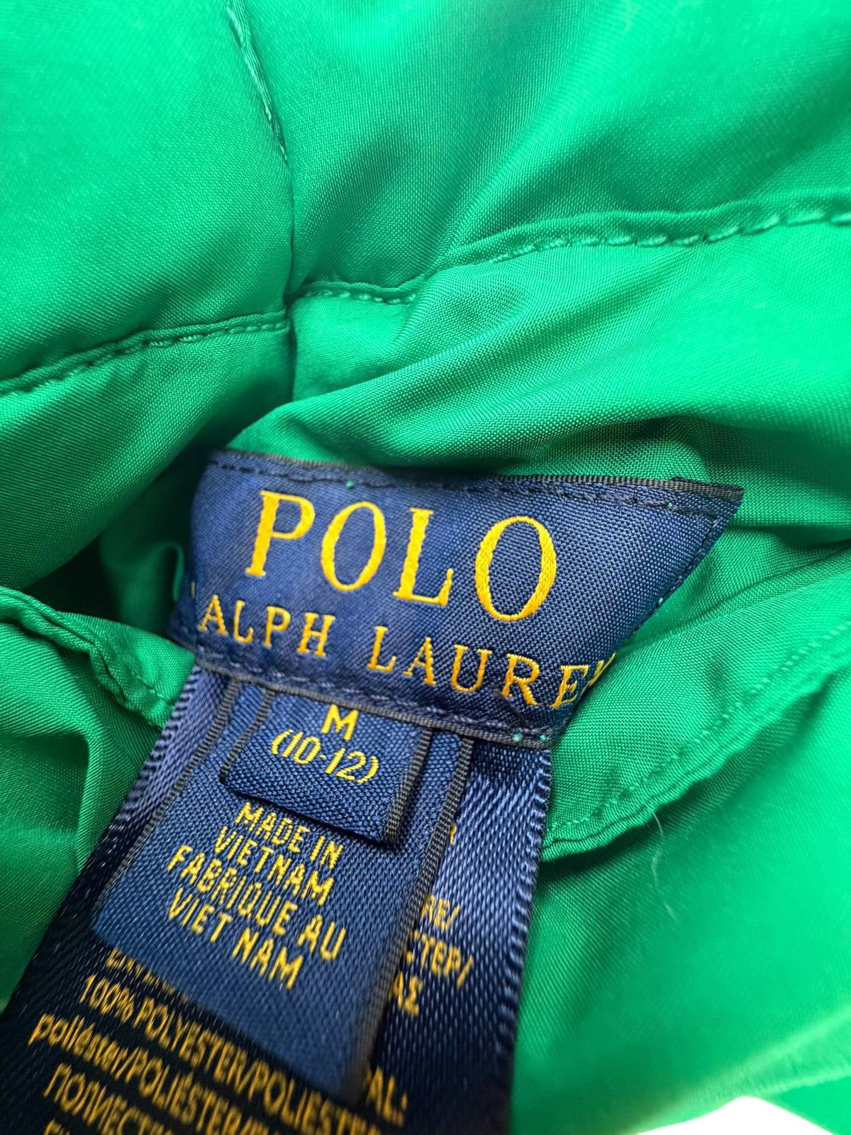 Polo Reversible Puffer Vest Navy Green Sz M;10-12