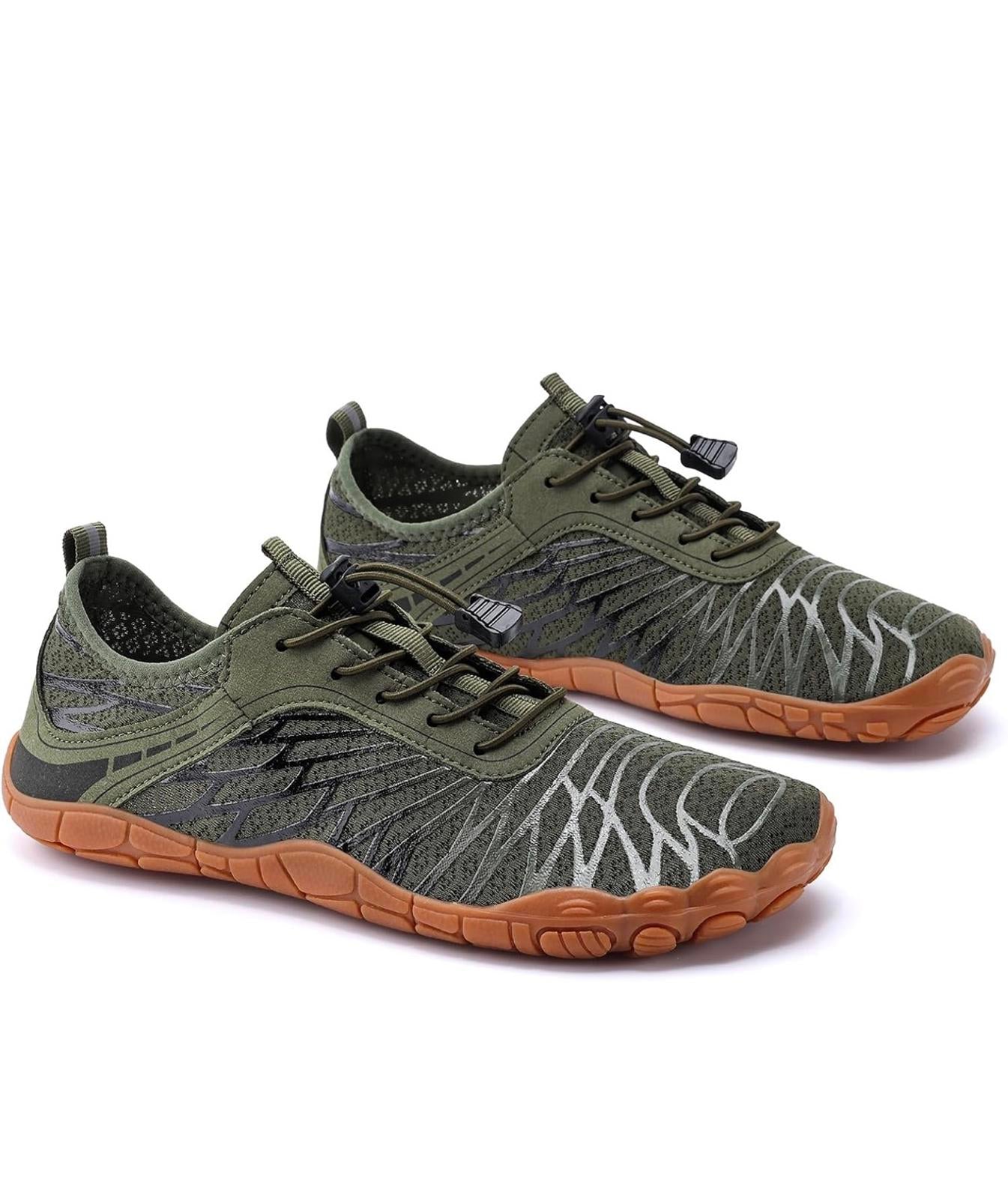 Men's Barefoot Trail Shoes Olive Green- (Men Sz 8)
