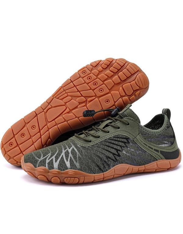 Men's Barefoot Trail Shoes Olive Green Zero Drop Size 8 Minimalist