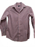 Tommy Hilfiger Boys Red Blue Checkered Button Down Shirt Size 14