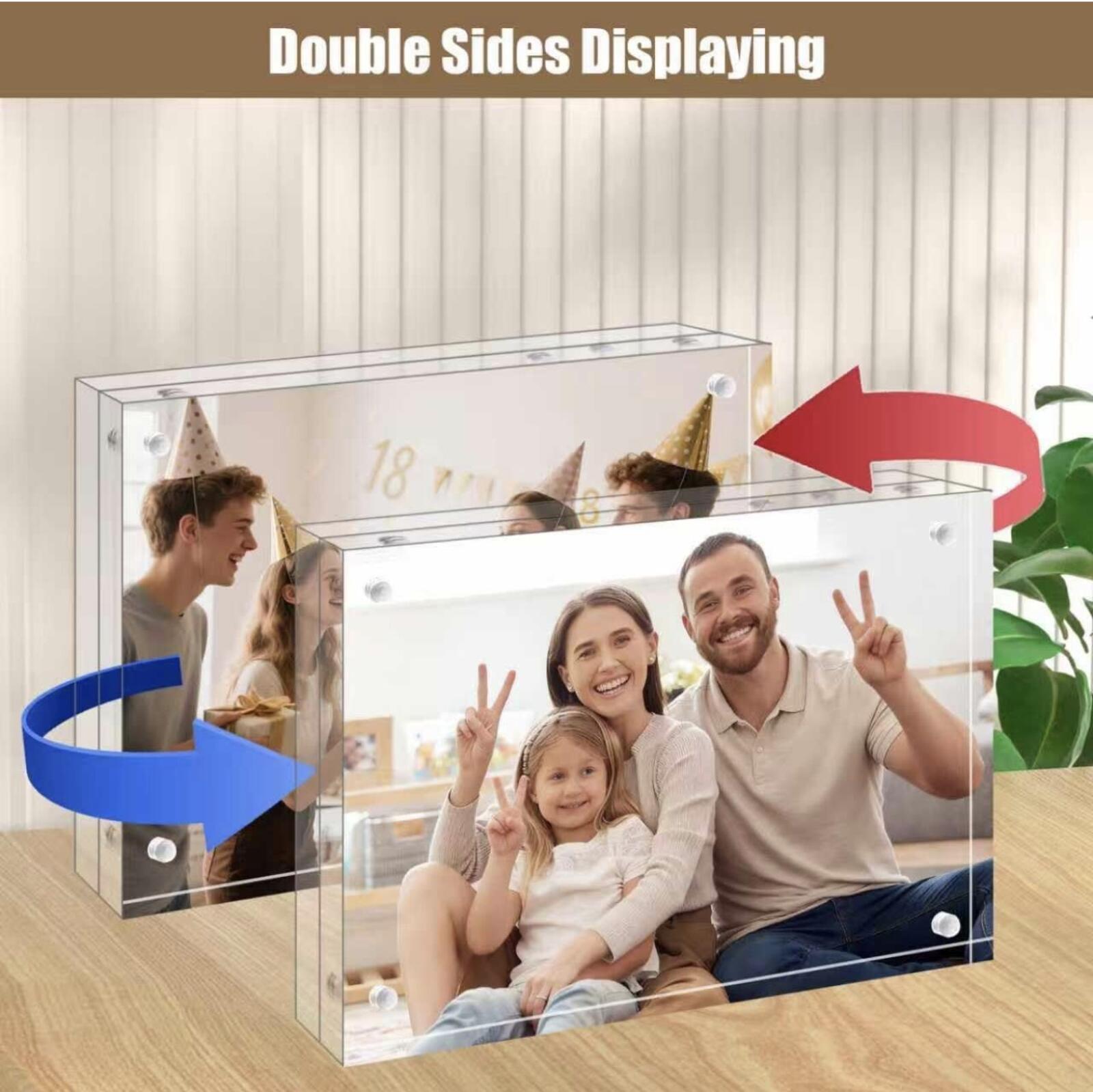 Clear Acrylic Picture Frame ✨ Floating Memory Display