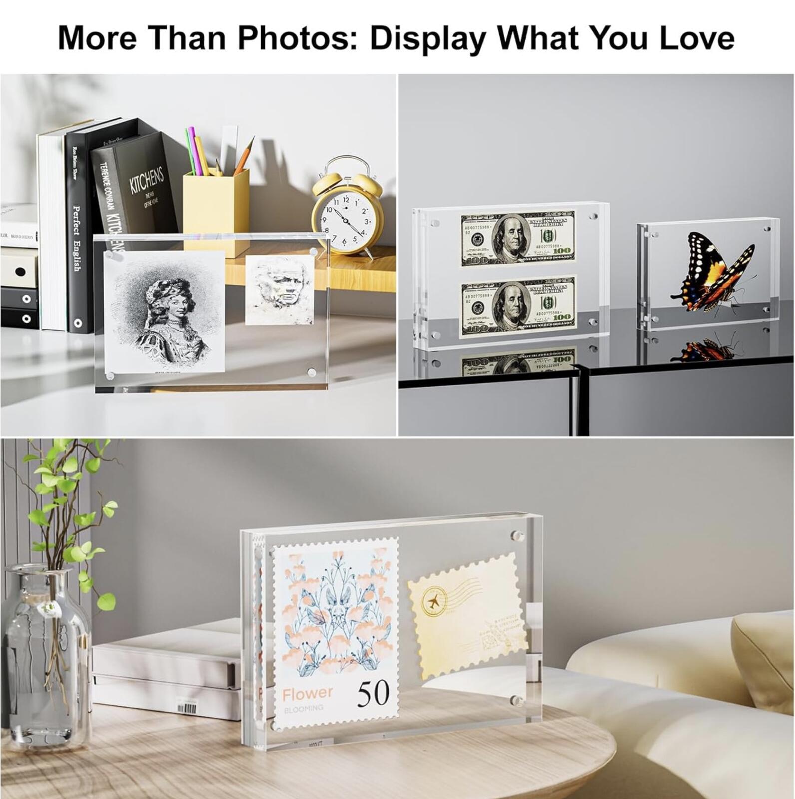 Clear Acrylic Picture Frame ✨ Floating Memory Display