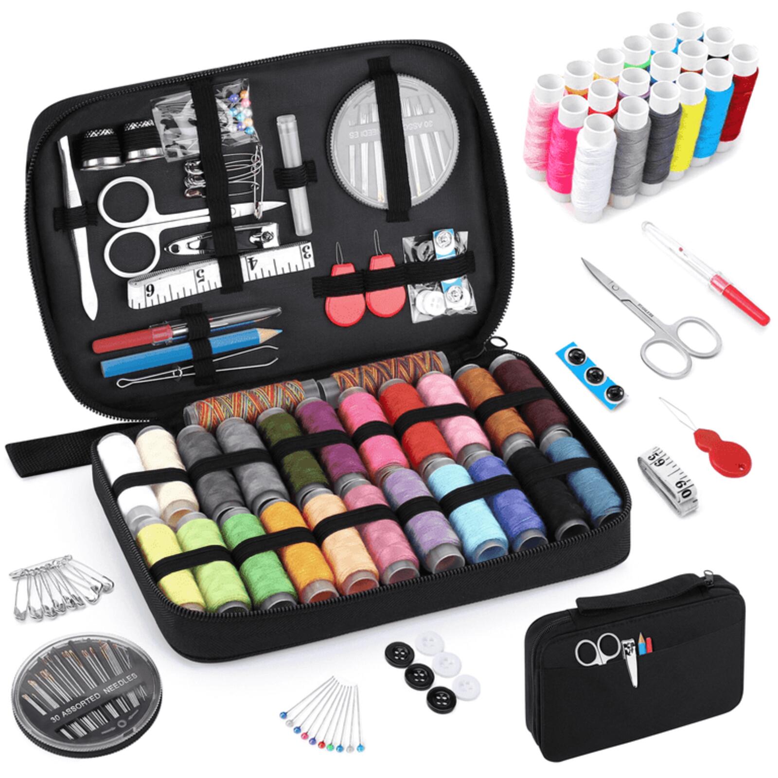 All-in-One Sewing Kit Case Complete Repair Set Home Travel Emergencies