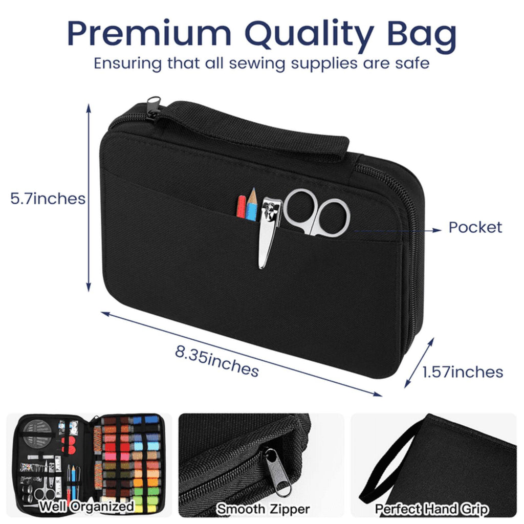 All-in-One Sewing Kit Case Complete Repair Set Home Travel Emergencies