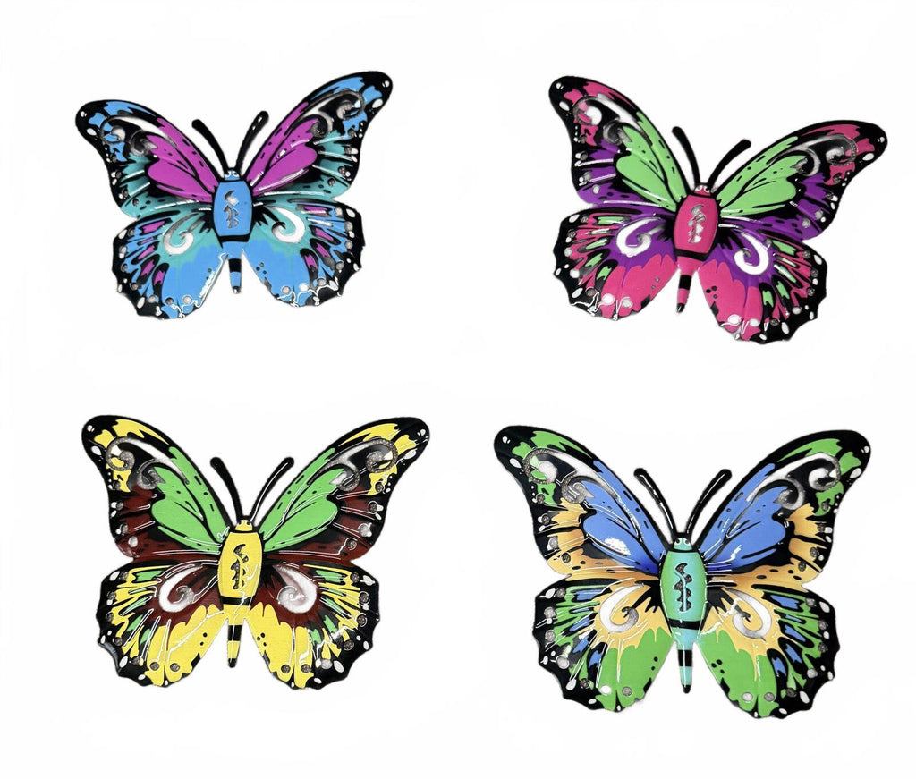 Colorful Decorative Butterfly Wall Art Set of 4