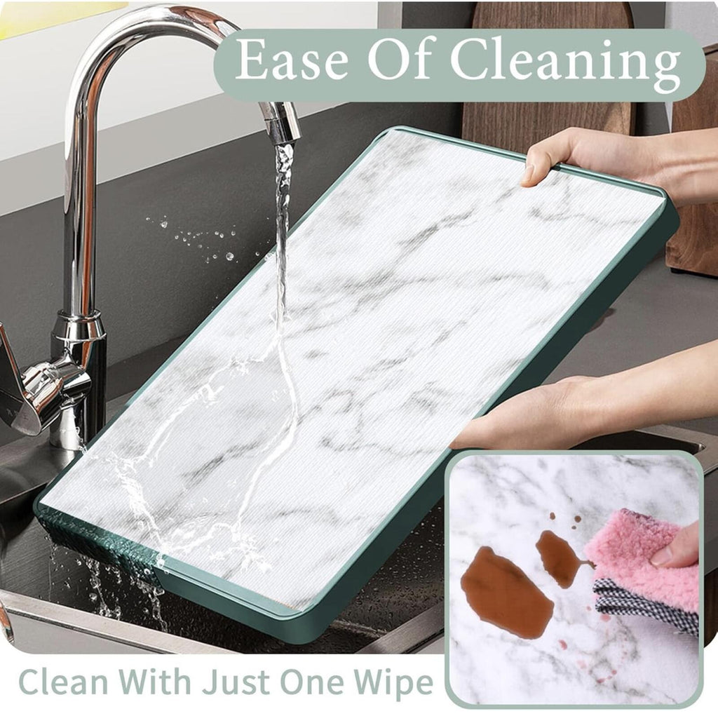 Marble Pattern Kitchen Countertop and Drawer Liners, Easy-Cut, No Glue, White
