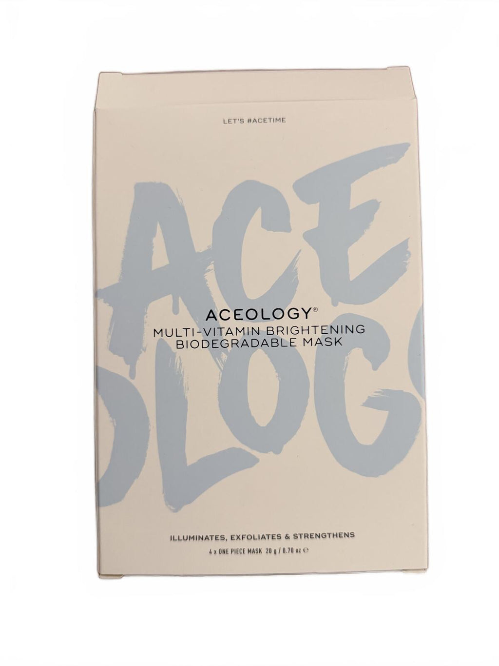 Aceology Multi-Vitamin Brightening Biodegradable Face Mask - 4 Pack