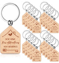 New Home Wooden House Keychain Bulk 20pc Realtor Closing Gift